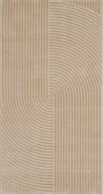 BIANCA - Tapis motif  en relief beige - 80x150