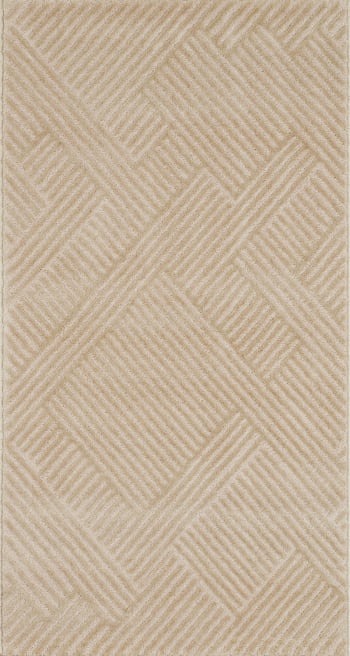 BIANCA - Beigefarbener Teppich mit geometrischem Muster - 80x150