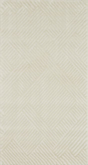 BIANCA - Tapis crème motif géométrique - 80x150