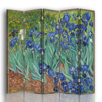 Biombo Lirios - Vincent Van Gogh - cm. 180x170 (5 paneles)
