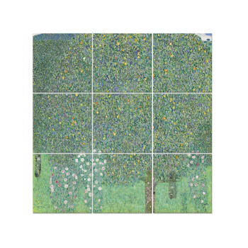 Tableau Rosiers Sous Les Arbres - Gustav Klimt 150x150cm
