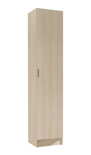 Armoire AMANA effet chêne et cannage rotin 1 porte h180cm