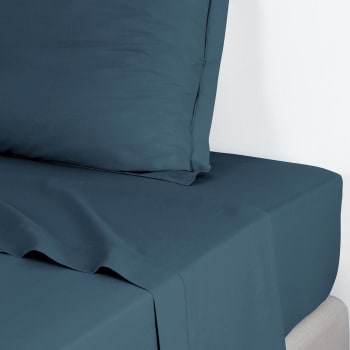 Lenzuolo Con Angoli In Cotone 100% - 140x190 Cm, Grigio, Soffitto 23 Cm, Tessuto Fitto 57 Fili