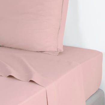 Julia - Lenzuolo raso di cotone 240x300 rosa