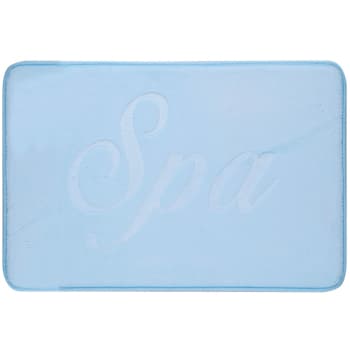 SPA - Tapis de bain mémoire de forme bleu 40x60cm