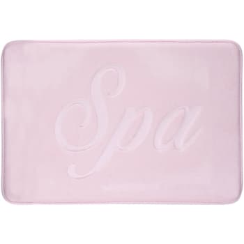 SPA - Tapis de bain mémoire de forme rose 40x60cm