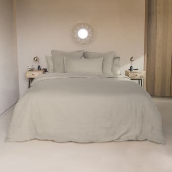Copripiumino VISION in Cotone Grigio con 2 Federe Assortite - 260 x 240