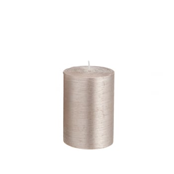 Stripes - Bougie cylindrique beige H10