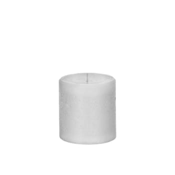 Antik - Bougie décorative cylindrique blanche H10