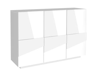 Elia - Flurmöbel mit glänzend weißem Holzeffekt cm 121x38h87