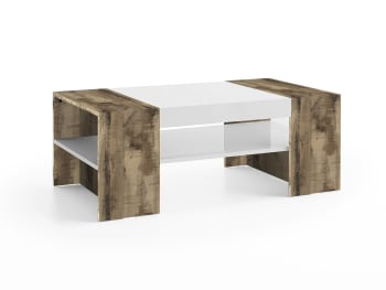 Jonni - Tavolino bianco effetto legno