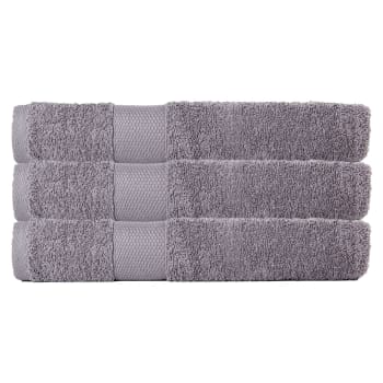 UNIS - Lot de 3 serviettes éponge 50*90 cm 500 gr/m2 gris