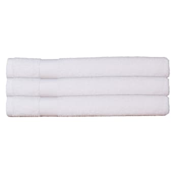 UNIS - Lot de 3 serviettes éponge 50*90 cm 500 gr/m2 beige