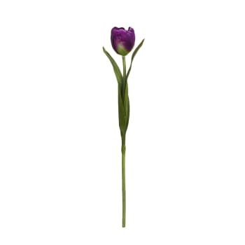 Emilia - Tallo de tulipán artificial morado h37