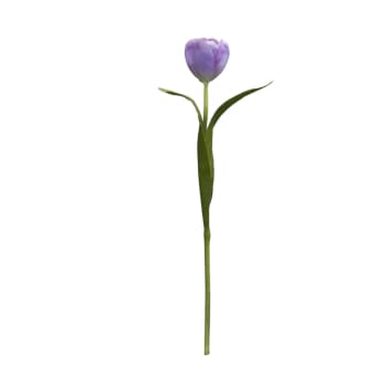 Emilia - Tallo de tulipán artificial malva h37