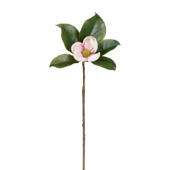 Grandiflora - Tige de magnolia grandiflora artificielle rose H60