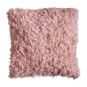 Coussin décoratif Lucy's Living Luxury FUR rose - 40 x 40 cm - polyester -  salon 