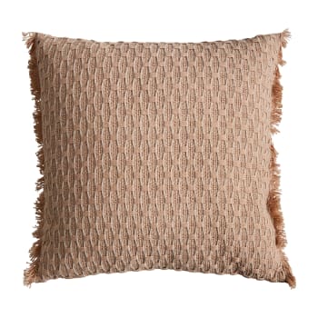 LEO - Coussin en lin beige 42x42x10 cm