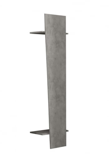 Sante - Appendiabiti verticale effetto legno grigio cemento