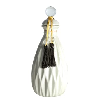 STROBUS - Vase en Céramique Blanc, 14x14x33 cm