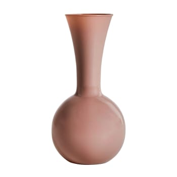 KERR - Vase en Verre Taupe 16x16x31 cm