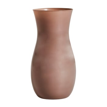 KERR - Vase en verre taupe 13x13x25 cm