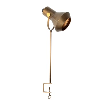 ALLES - Lampada Da Tavolo in Ferro, colore Dorato, 20x28x89 cm