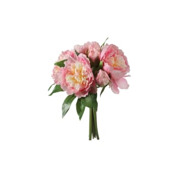 Petit bouquet de pivoines artificielle rose H36