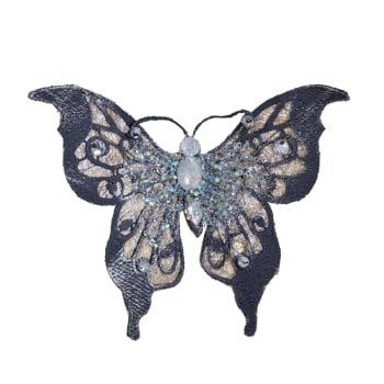 Noël - Suspension décorative papillon noir L15