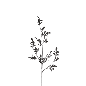 Branche de baies artificielle avec feuilles noire H99