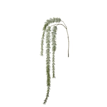 Noël - Branche de pin artificielle givrée et tombante verte H165