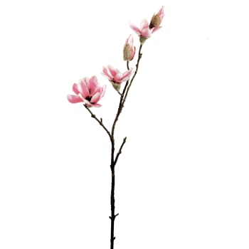Tige de magnolia artificielle rose H76
