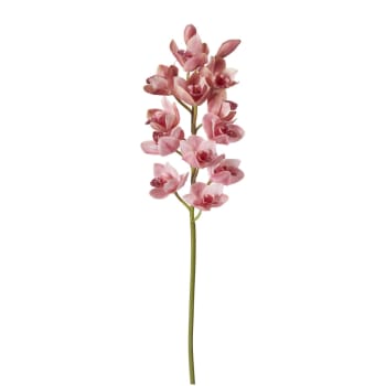 Tige d'orchidée cymbidium artificielle rose H100