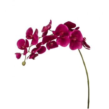 Forever - Tige d'orchidée phalaenopsis artificielle fuchsia H100