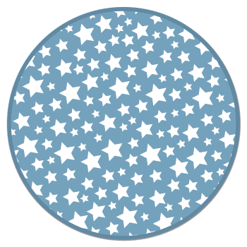 ALFOMBRAS INFANTILES - Alfombra vinílica redonda infantil estrellas azul 190x190 cm