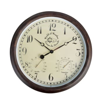 Horloge thermomètre Hygromètre 38cm