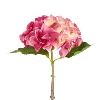 Ora - Tige d'hortensia artificielle rose H50