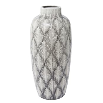 Boa - Vase décoratif en céramique gris H75