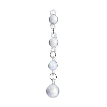 Noël - Suspension décorative de perles en verre soufflé transparent H14