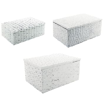 Momento - Lote de 3 cajas de poliresina blanca y negra l24