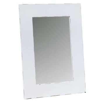 Espejo madera Blanco 54.5x1.5x76.5h cm
