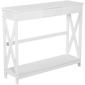 Mueble mesa recibidor 100 x 32 x 85cm color blanco