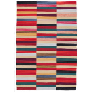 GRICK - Tapis de salon en coton multicolore 140x200 cm