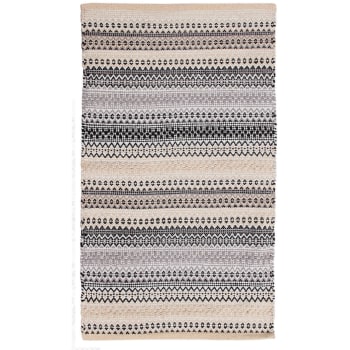 DAKAR - Tapis de salon en coton gris 140x200 cm