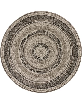 VERDI - Alfombra redonda de exterior-interior en gris, 120X120 cm