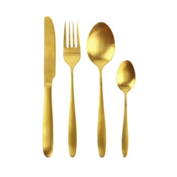 Gold - Ménagère enx design gold 16 pièces doré
