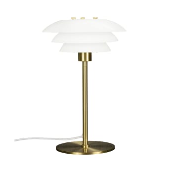 Dl20 - Lampe de Table en verre et laiton