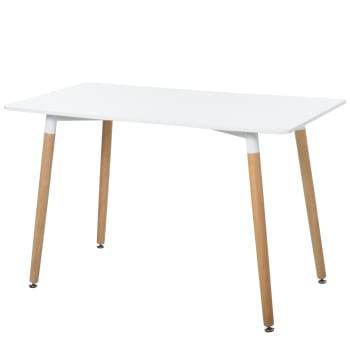 Mesa de comedor 120 x 60 x 75 cm color blanco