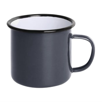 Lot de 6 mug gris et noir 350 ml