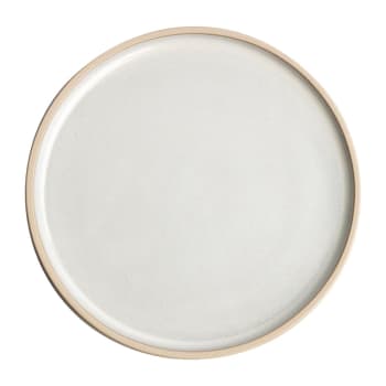 Lot de 6 assiettes plates bord droit 250 mm blanche